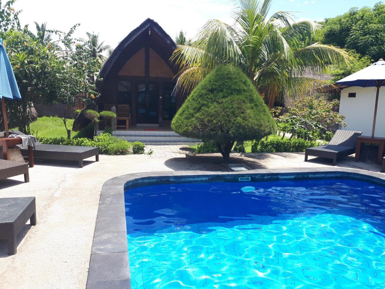 Sandy Beach Bungalows Gili Air Bagian luar foto