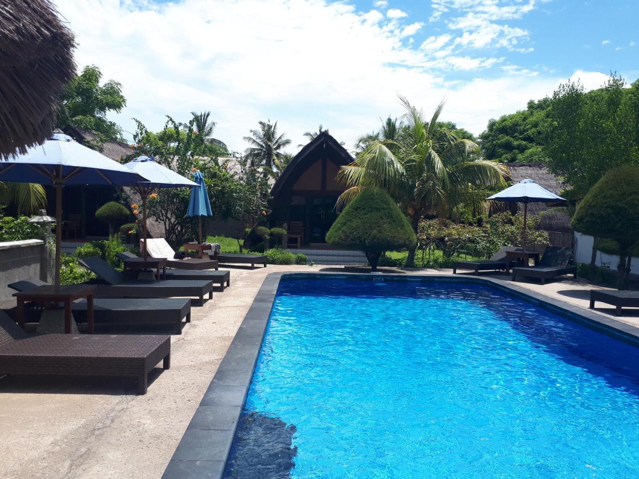 Sandy Beach Bungalows Gili Air Bagian luar foto
